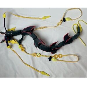 Pokemon Center Original Mega Rayquaza Shiny Dragon Black Model Plush stuffed Toy